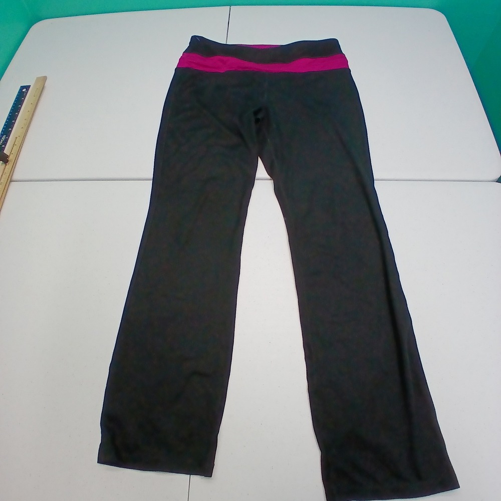 Tangerine Yoga Pants Medium Black Magenta Wide Leg Activewear FW9256C388